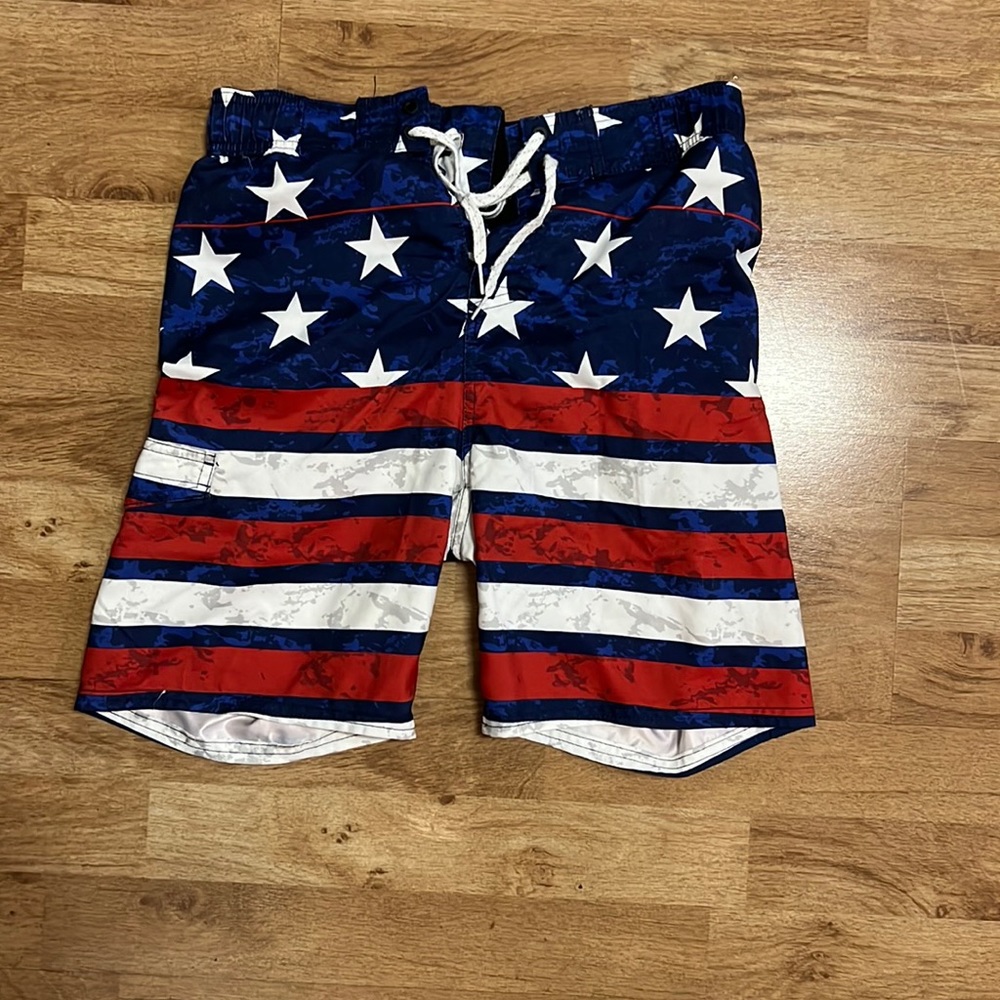 True Craft American Flag Swim Trunks